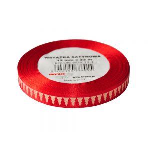 Wstążka satynowa Brewis Czerwona, 12mm x 22m